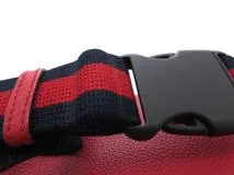 GUCCI グッチ ヴィンテージロゴ ボディバッグ ウエストバッグ レザー レッド マルチ【473】