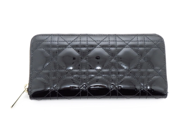 【美品】Dior クリスチャンディオール カナージュ ブラック 財布 長財布