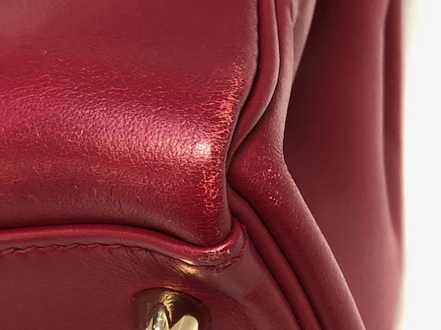 HERMES　エルメス　ショルダーバッグ　ケリー32　ルージュヴィフ　GP　【431】HG