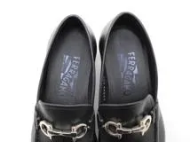 Salvatore Ferragamo フェラガモ 靴 ガンチーニモカシン メンズ5(約23.5～24cm) ブラック カーフ 0686084 参考定価:￥121,000- (2143300222944) 【200】