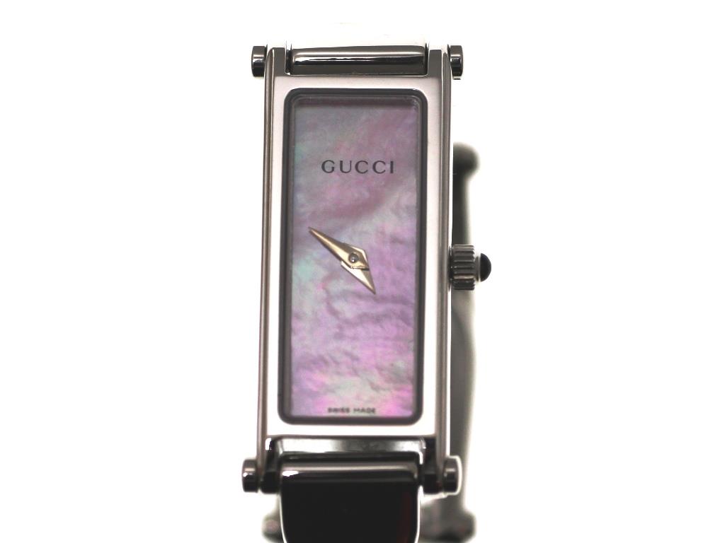 GUCCI グッチ GQ1500 ピンクシェル 1Pダイヤ レディース 腕時計