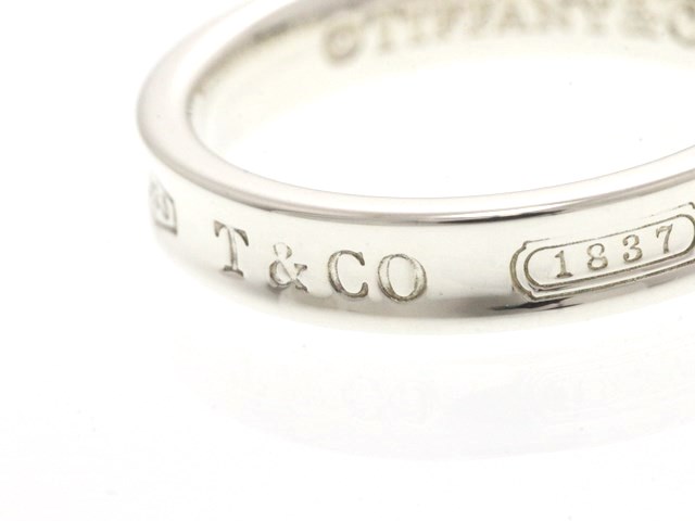 [USED/]TIFFANY&Co. ティファニー リング・指輪 	ナローリング ロゴ  シルバー ＃15 シルバー925  tdc-000144-4d