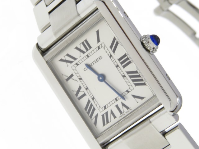 Cartier　カルティエ　タンク・ソロSM　レディース　女性用腕時計　クオーツ　ステンレス　アイボリー　W5200013　【474】 image number 5