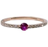 STAR JEWELRY　スタージュエリ―　リング　K１８PG　ピンクゴールド　D　R　ダイヤモンド0.04ct　ルビー　約１．３g　８号　2143000719591【208】