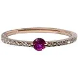 STAR JEWELRY　スタージュエリ―　リング　K１８PG　ピンクゴールド　D　R　ダイヤモンド0.04ct　ルビー　約１．３g　８号　2143000719591【208】