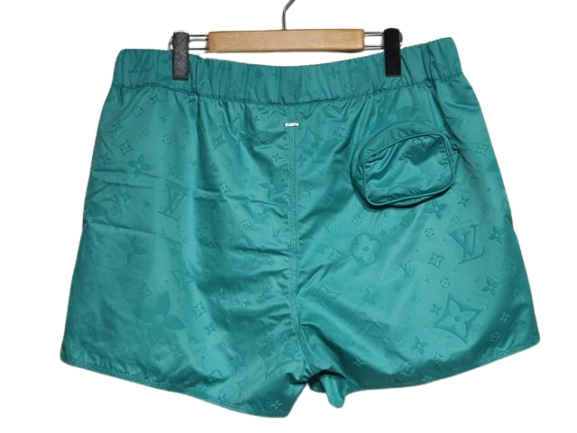 LOUIS VUITTON ルイヴィトン 衣類 スイムウェア3Dポケットモノグラムボードショーツ メンズXL グリーン ナイロン RM211E OSJ HLW55W