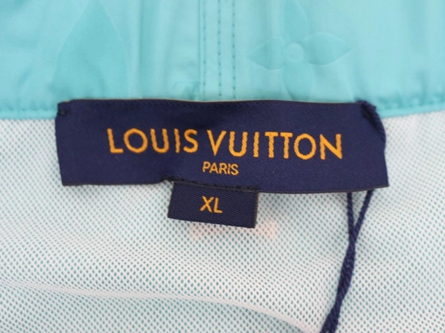LOUIS VUITTON ルイヴィトン 衣類 スイムウェア3Dポケットモノグラムボードショーツ メンズXL グリーン ナイロン RM211E OSJ HLW55W