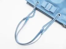 Salvatore Ferragamo フェラガモ　ガンチーニ トートバッグ　ネイビー/ブラック　キャンバス/レザー　EE-21 0883　2148103717154【437】