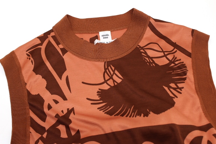 HERMES エルメス ワンピース 茶 36(XS位) 4103524N0098 HERMES エルメス 衣類 ワンピース レディース 36 ブラウン