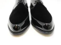 SAINT LAURENT　サンローラン　靴　ドレスシューズ　革靴　メンズ43　ブラック　エナメル／ベロア　2143000491893　【200】