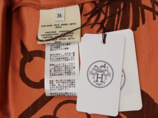 HERMES エルメス 衣類 ワンピース レディース 36 ブラウン