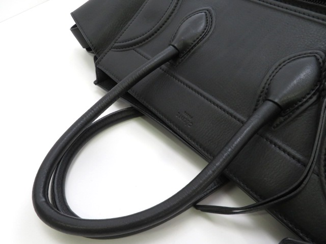 CELINE(セリーヌ) ラゲージファントム　黒　トートバッグ CELINE セリーヌ ラゲージ ファントム ハンドバッグ レザー