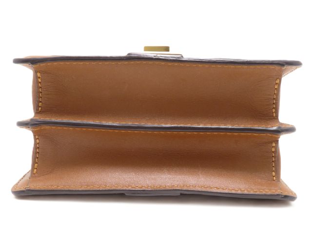 【美品】MCM エムシーエム　ボディバッグ　レザー　ヴィセトス柄　コニャック 良品 MCM エムシーエム ボディバッグ レザー ヴィセトス柄 コニャック