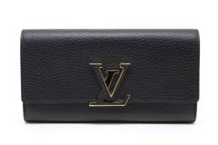 LOUIS VUITTON　ルイヴィトン　 長財布　ポルトフォイユ・カプシーヌ　トリヨン　ノワール　M61248　参考価格\184,800　（2146000344909）【200】