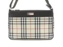 新品同様 バーバリー BURBERRY ハウスチェック トートバッグ ハンドバッグ ショルダーバッグ ブラック ベージュ レザー キャンバス 807378 本物 バーバリー BURBERRY ノバチェック チェック トートバッグ