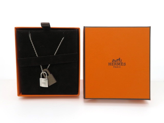 HERMES エルメス ネックレス オーケリーPM エトゥープ スイフト