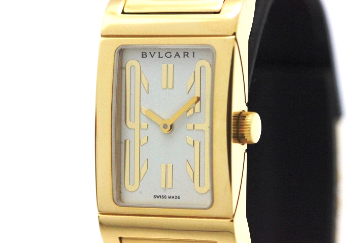 ブルガリ レッタンゴロ 腕時計 RT39S クオーツ ホワイト文字盤