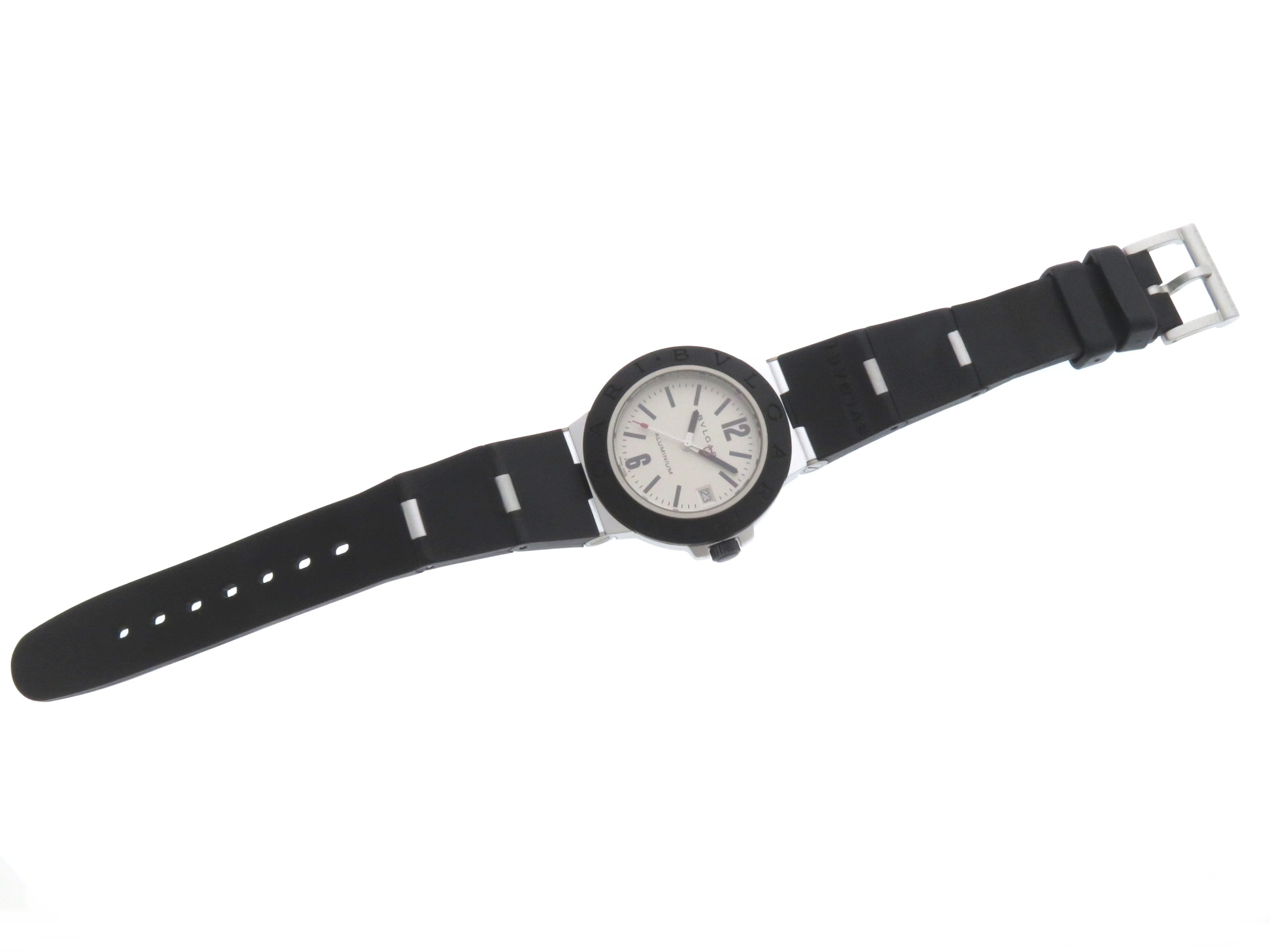 BVLGARI AL38TA Aluminum Date AT Men 890696 | eBay