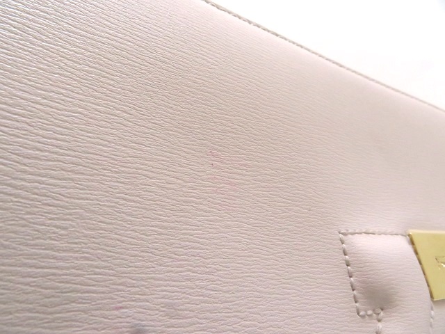 Salvatore Ferragamo サルヴァトーレ・フェラガモ ガンチーニ クラッチバッグ ライトベージュ レザー KM-22 D299【430】2147400268444