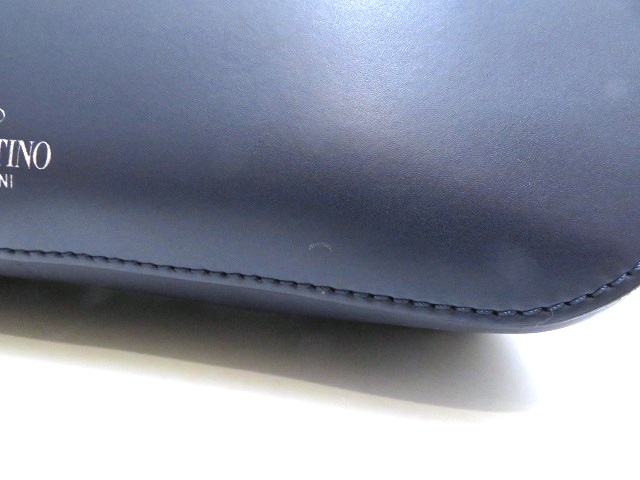 VALENTINO ヴァレンティノ VLTN ホーボーバッグ ネイビー レザー 1Y2B0B62WJW【430】2148103706332