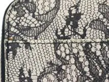 DOLCE&GABBANA ドルチェアンドガッパーナ 財布 ラウンド長財布 ブラック レースプリントレザー (2120000310447) 【200】