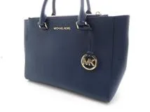 MICHEL KORS マイケルコース 2WAYバッグ 35H7GS0T2L 型押し ネイビー