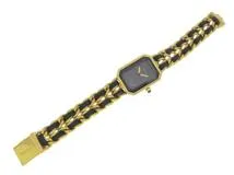 CHANEL　シャネル　プルミエールM　H0001　GP　レザー　ブラック　【431】