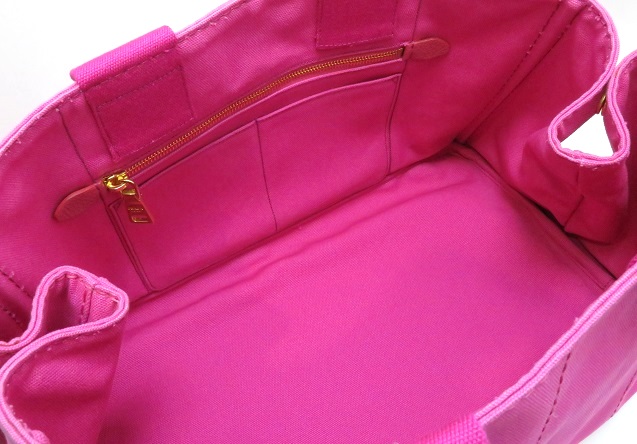 PRADA プラダ カナパL ピンク キャンバス BN1872【430