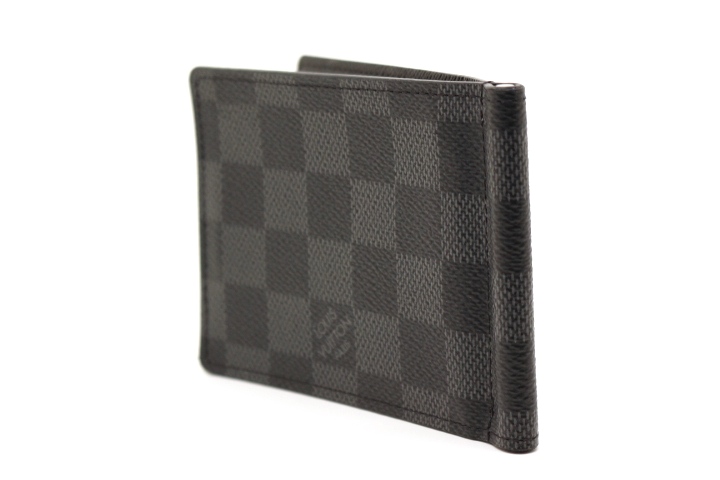 K　LOUIS VUITTON 二つ折りマネークリップ タイガ 黒 LOUIS VUITTON 二つ折りマネークリップ タイガ 黒（LOUIS