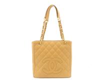 CHANEL　シャネル　PSTトート ライトベージュ/GP　 キャビア　A20994【431】2143100525993