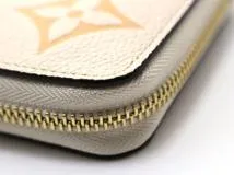 LOUIS VUITTON ルイヴィトン 財布 ジッピー・ウォレット バイカラー モノグラム・アンプラント クレームサフラン (2147300391105) 【200】
