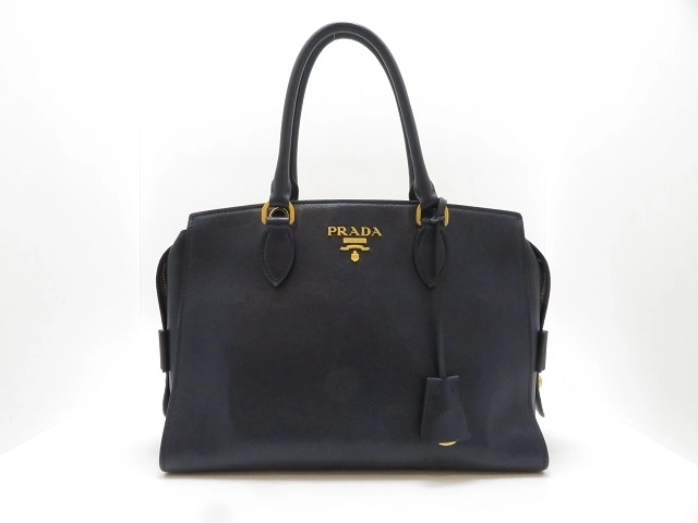 PRADA プラダ ２ｗａｙショルダー ネイビー レザー 1BA163【430】2148103557675 の購入なら「質」の大黒屋（公式）