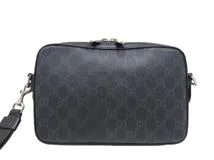 GUCCI　グッチ　インターロッキングG　 GGスプリーム　クロスボディバッグ　ブラック　703468【431】2148103671869