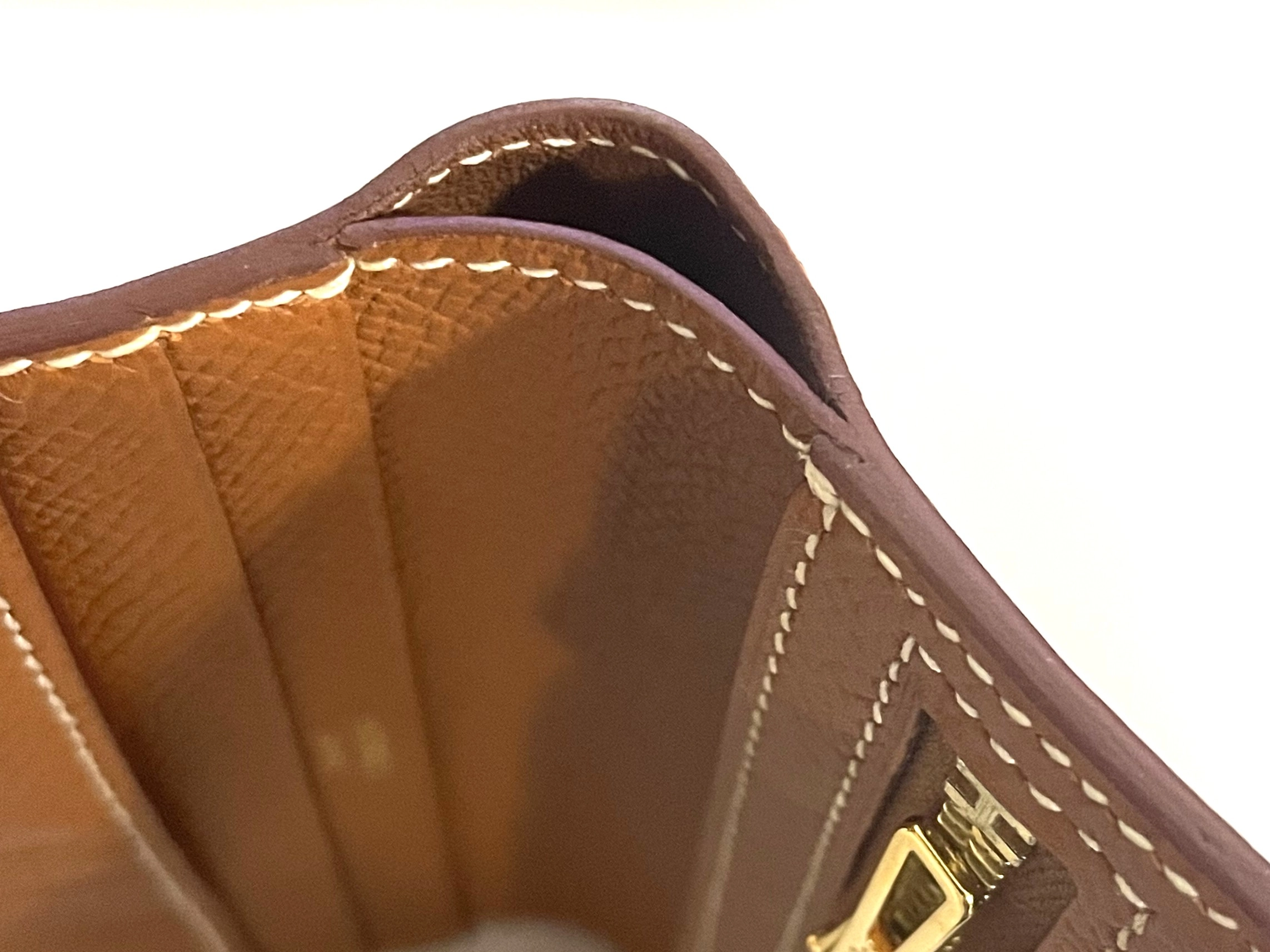 HERMES　エルメス　財布　ベアン　コンパクト　ゴールド/GP金具　ヴォーエプソン　A刻印【431】2148103905032