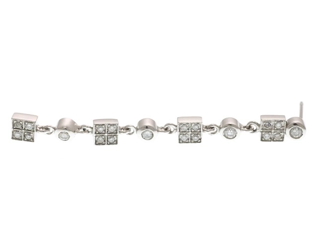 JEWELRY MAKI ジュエリーマキ ピアス K18 ホワイトゴールド ダイヤモンド 0.19カラット 4.8g【473】