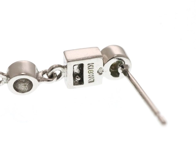 JEWELRY MAKI ジュエリーマキ ピアス K18 ホワイトゴールド ダイヤモンド 0.19カラット 4.8g【473】