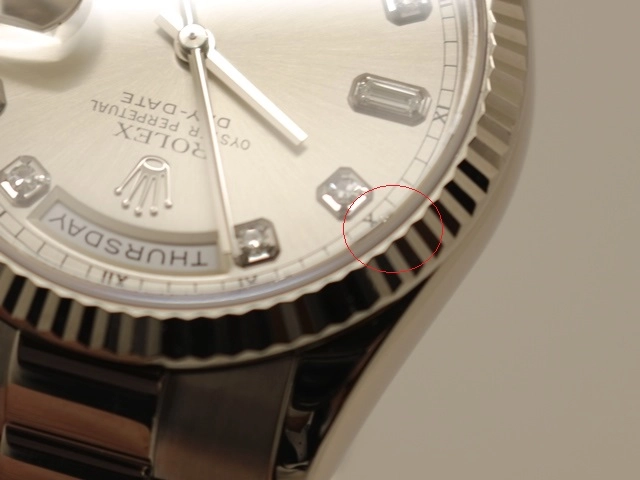 K番　ROLEX　ロレックス　時計　デイデイト　118239A　シルバー文字盤　WG　自動巻き　メンズ