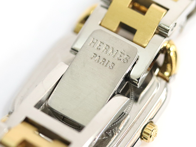 HERMES エルメス ラリー 腕時計 ゴールド文字盤 クオーツ RA1