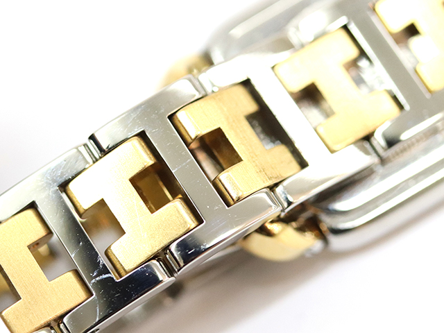 HERMES エルメス ラリー 腕時計 ゴールド文字盤 クオーツ RA1