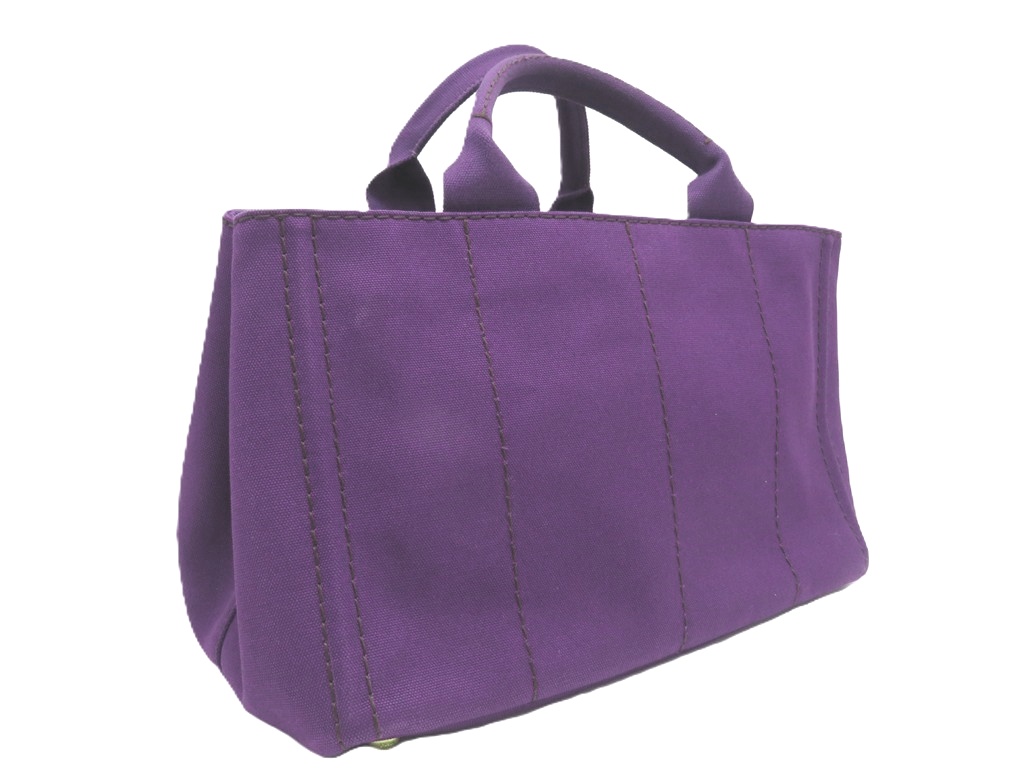 PRADA プラダ カナパM パープル キャンバス BN2642【431