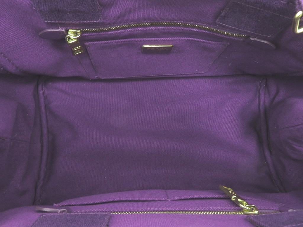 PRADA プラダ カナパM パープル キャンバス BN2642【431
