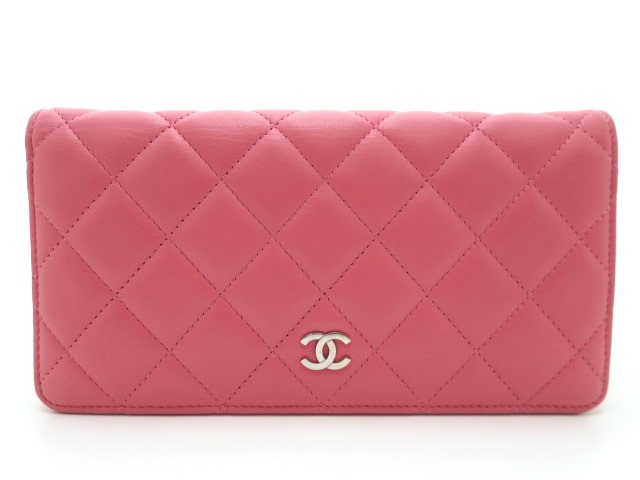 Chanel シャネル 小物 サイフ マトラッセ 長財布 ピンク ラムスキン 473 の購入なら 質 の大黒屋 公式