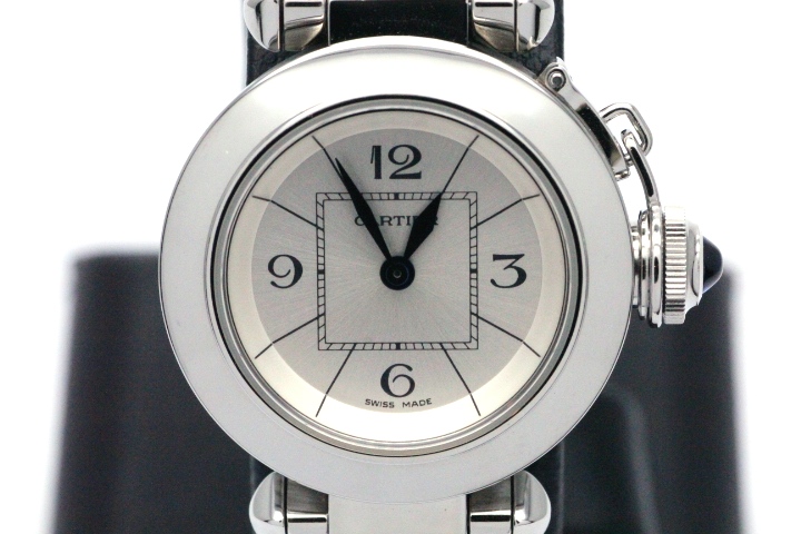 早い者勝ちです Cartier シルバー ミスパシャ　クォーツ 中古)CARTIER カルティエ ミスパシャ WJ124012（商品ID：3717009694853