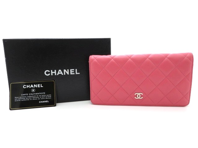 Chanel シャネル 小物 サイフ マトラッセ 長財布 ピンク ラムスキン 473 の購入なら 質 の大黒屋 公式