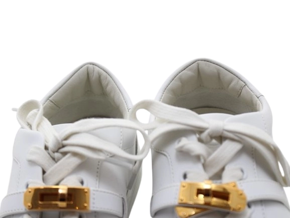 HERMES エルメス 靴 デイケリースニーカー レディース36.5(約23.5cm) ホワイト/PGP レザー 参考定価:￥229,900- (2148103801471) 【200】