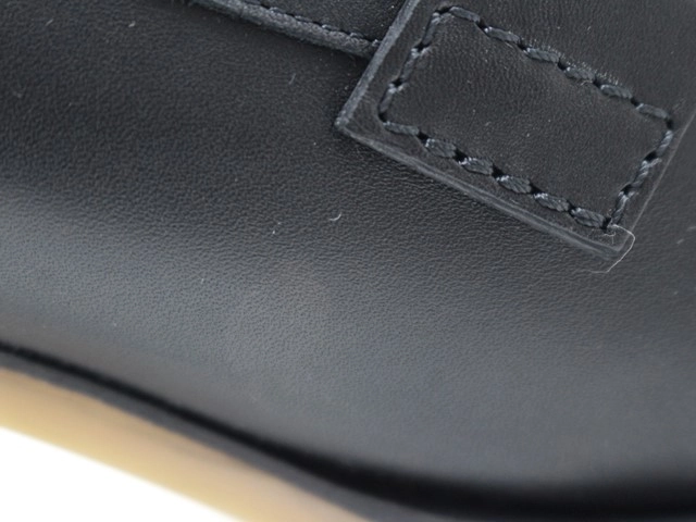 HERMES エルメス 靴 ヒール付きローファー レディース37ハーフ(約24~24,5cm) ブラック/SV レザー (2148103801167) 【200】