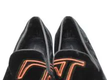 LOUIS VUITTON ルイヴィトン 靴 オートゥイユライン ローファー メンズ6ハーフ(約25.5cm) ブラック ベロア (2148103802997) 【432】