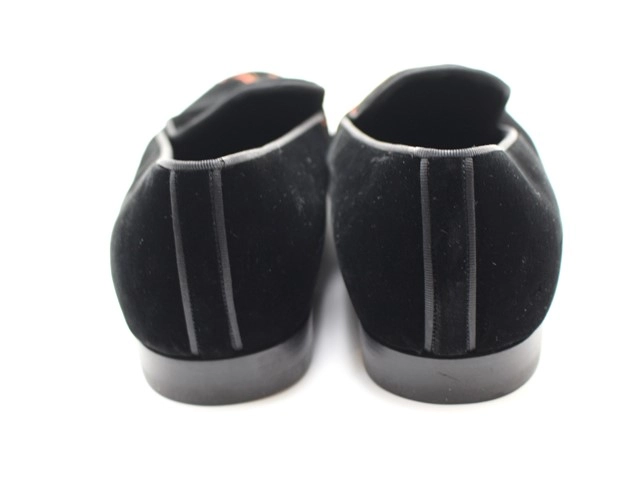 LOUIS VUITTON ルイヴィトン 靴 オートゥイユライン ローファー メンズ6ハーフ(約25.5cm) ブラック ベロア (2148103802997) 【432】