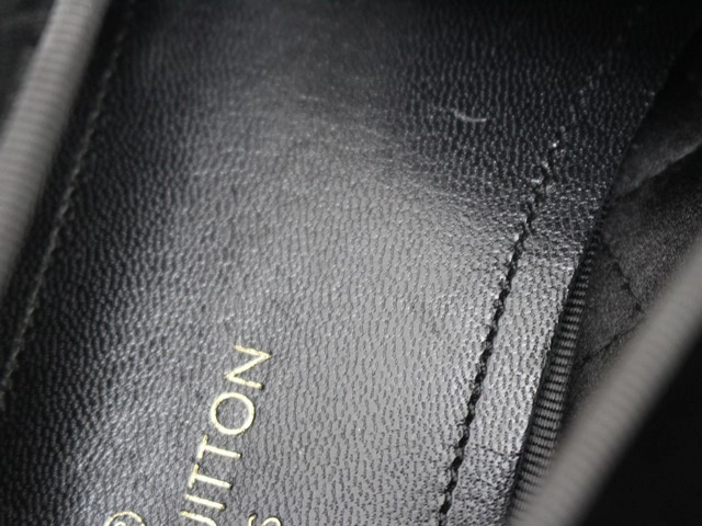 LOUIS VUITTON ルイヴィトン 靴 オートゥイユライン ローファー メンズ6ハーフ(約25.5cm) ブラック ベロア (2148103802997) 【432】