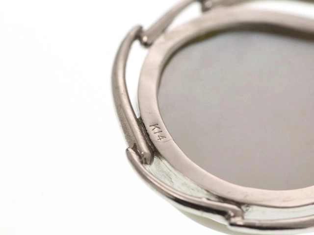 JEWELRY ノンブランド ペンダント トップ K14 ホワイトゴールド マザーオブパール 白蝶貝 6.9g【473】